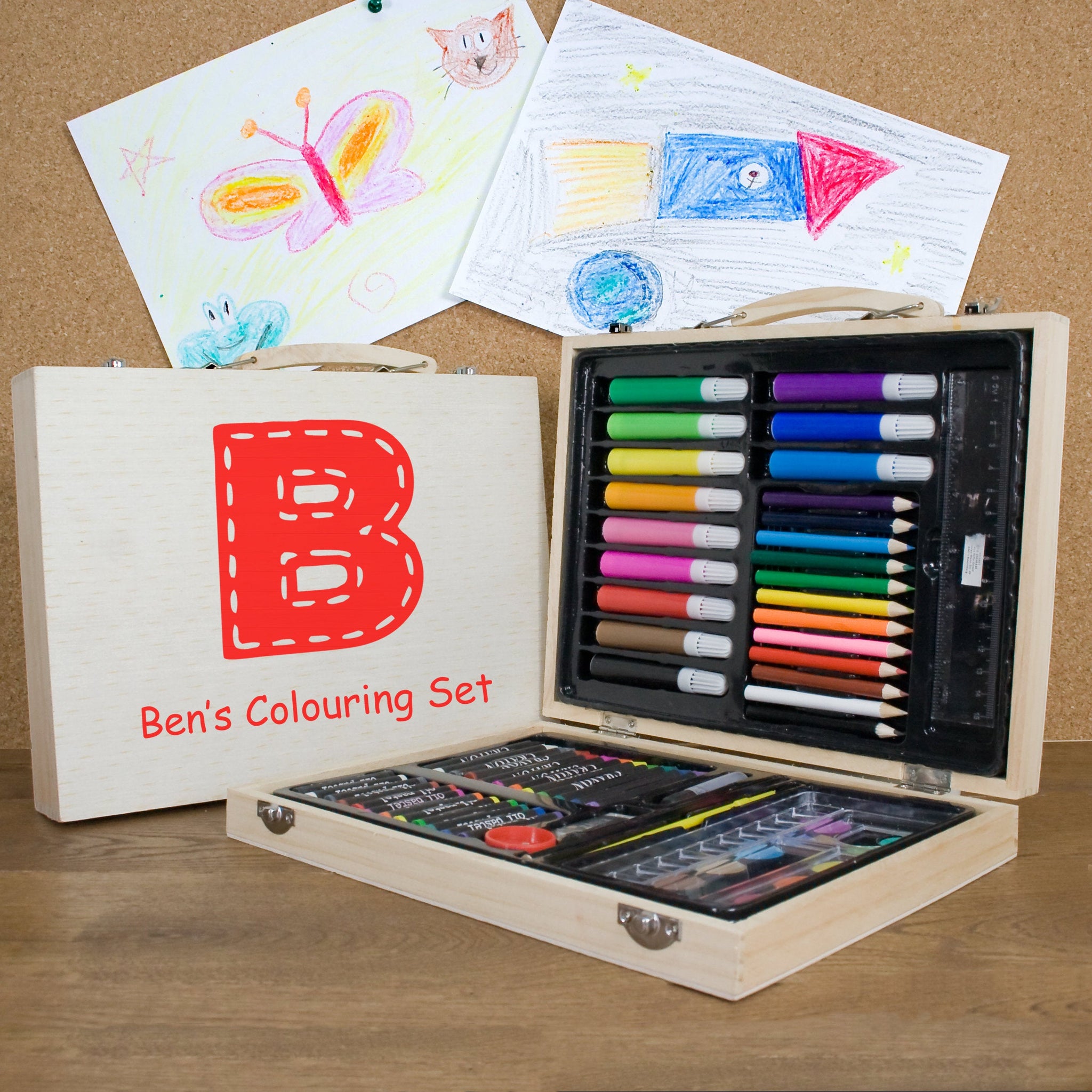 Coloruing Box Children's Personalised Colouring Box Set – Doodleman.co.uk