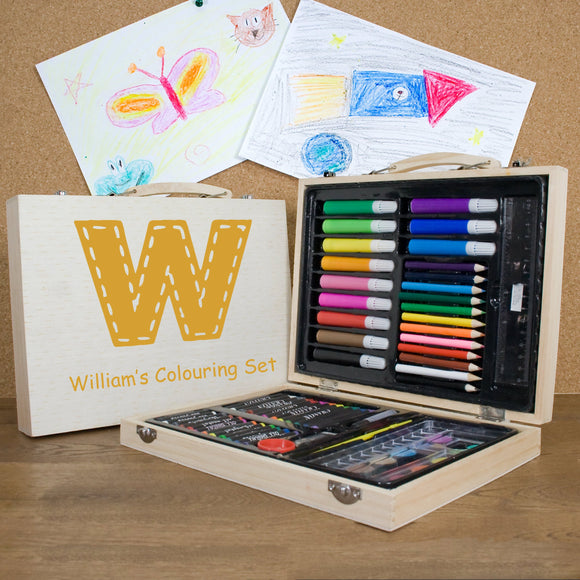 Children's Personalised Colouring Box Set