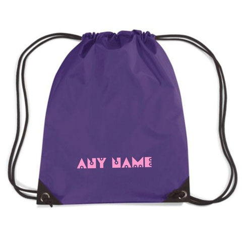 Personalised Girls Floral Print Gym Bag