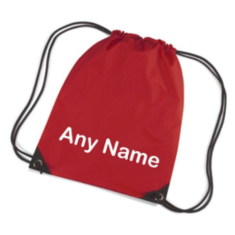 Personalised Drawstring Swim Bag Plain Text Style