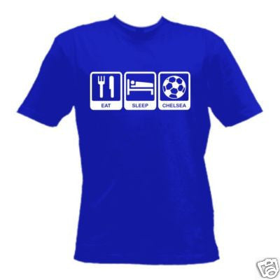 Personalised Eat Sleep Chelsea T-Shirt