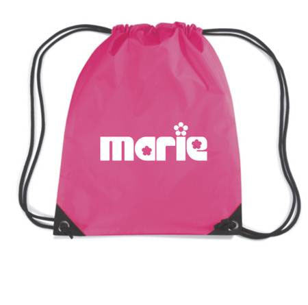 Personalised Girls Fun Print Drawstring Gym Dance Bag