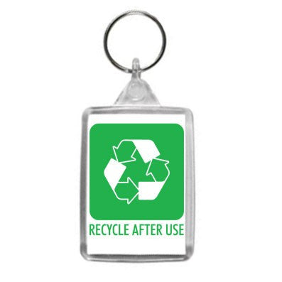 Recycle After Use Design Key Ring