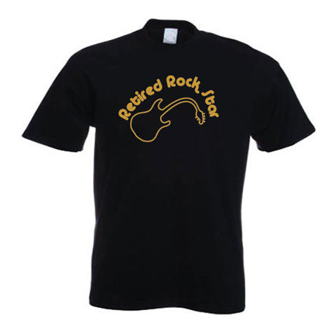Retired Rock Star Fun Motif T-Shirt