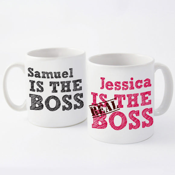 The Real Boss Personalised Mug set