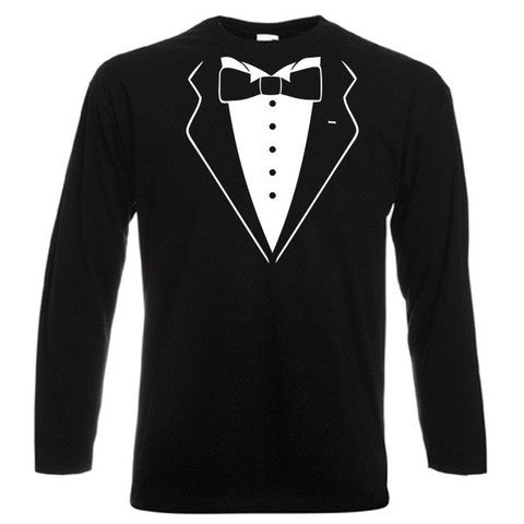 Tuxedo Design Long Sleeve T-Shirt