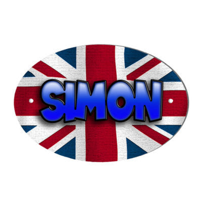 Union Jack Design Personalised Door name Plaque