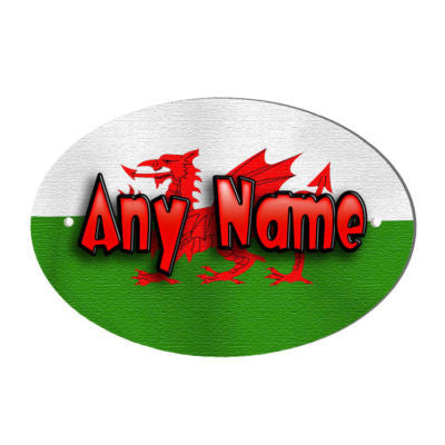 Welsh Flag Design Personalised Door Name Plaque